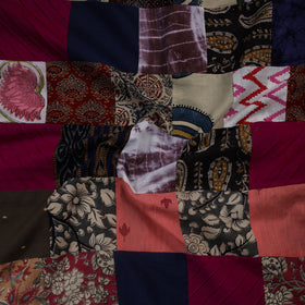 Multicolour Hand-Stitched Mosaic Cotton Kurta Material