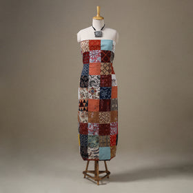 Multicolour Hand-Stitched Mosaic Cotton Kurta Material