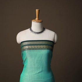 Dharwad Mercerised Cotton 3pc Unstitched Dress Material Suit Set with Woven Border 61