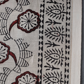  Beige Authentic Bagh Print Chanderi Silk Cotton Fabric Online