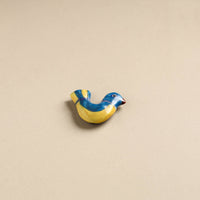 Dualcolor Bird - Original Blue Pottery Ceramic Fridge Magnet 01