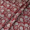 Buy Red Authentic Bagh Print Chanderi Silk Cotton Fabric