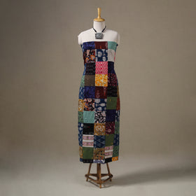 Multicolour Hand-Stitched Mosaic Cotton Kurta Material