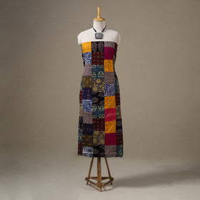 Multicolour Hand-Stitched Mosaic Cotton Kurta Material