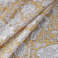 Brown - Pure Cotton Sanganeri Print Fabric 09