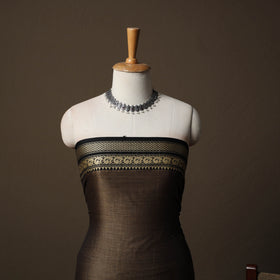 Dharwad Mercerised Cotton 3pc Unstitched Dress Material Suit Set with Woven Border 65