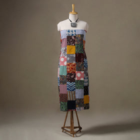 Multicolour Hand-Stitched Mosaic Cotton Kurta Material