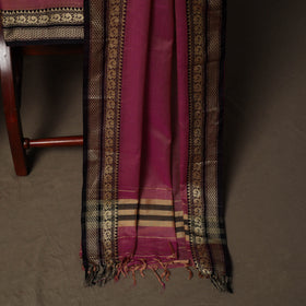 Dharwad Mercerised Cotton 3pc Unstitched Dress Material Suit Set with Woven Border 67