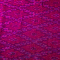 Pink - Pochampally Ikat Weave Handloom Pure Raw Silk Fabric 19