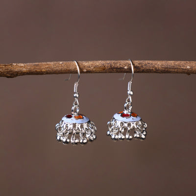 Handcrafted Paka Meenakari Jhumki Earrings