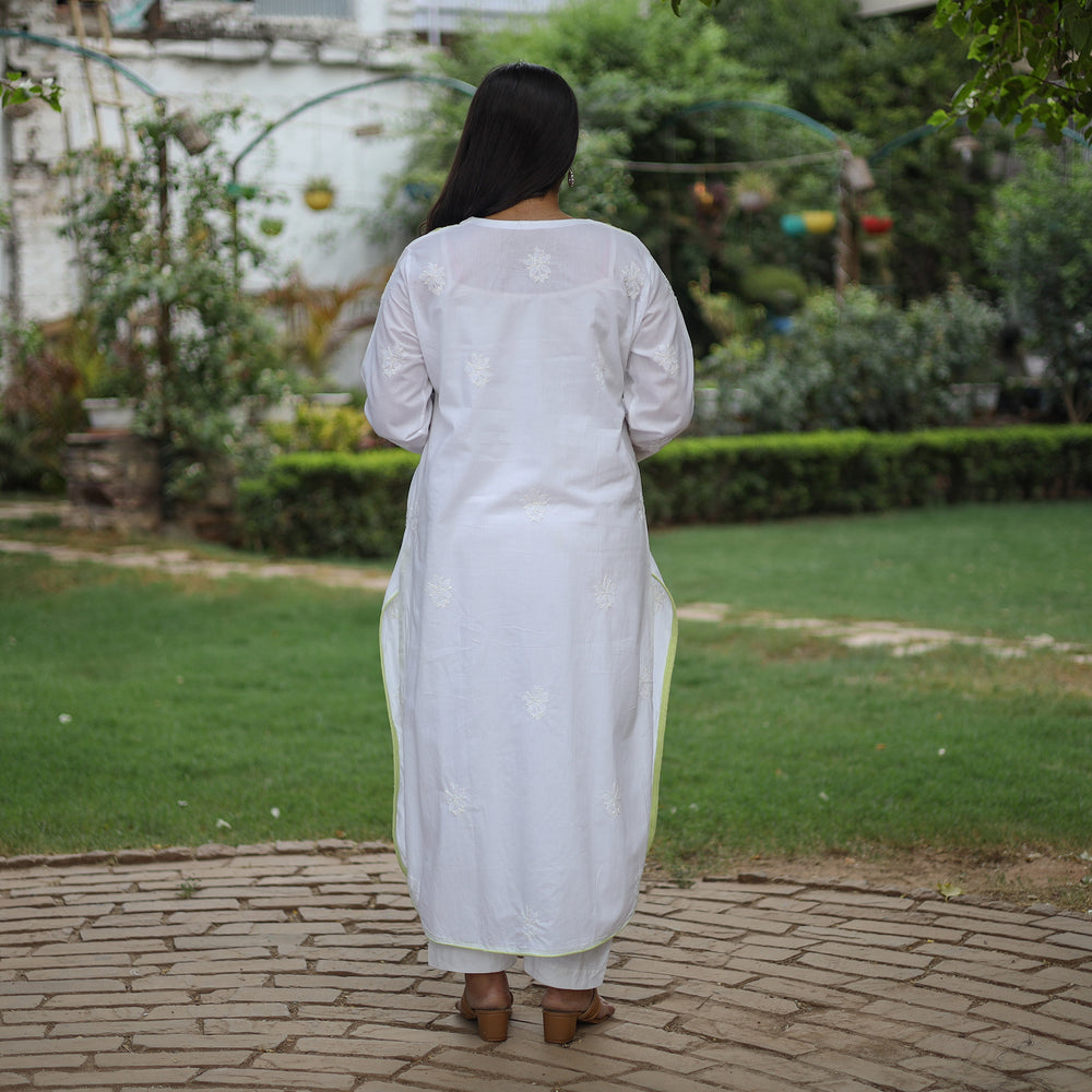 chikankari embroidered kurta