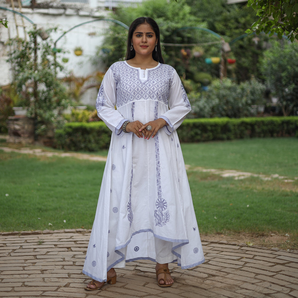 chikankari embroidered kurta