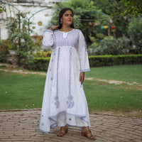 chikankari embroidered kurta