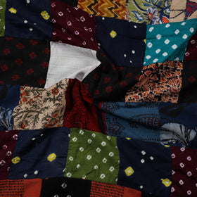 Multicolour Hand-Stitched Mosaic Cotton Kurta Material