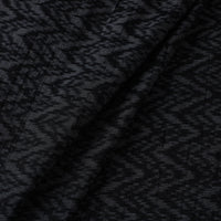 Black - Pochampally Ikat Weave Handloom Pure Raw Silk Fabric 20