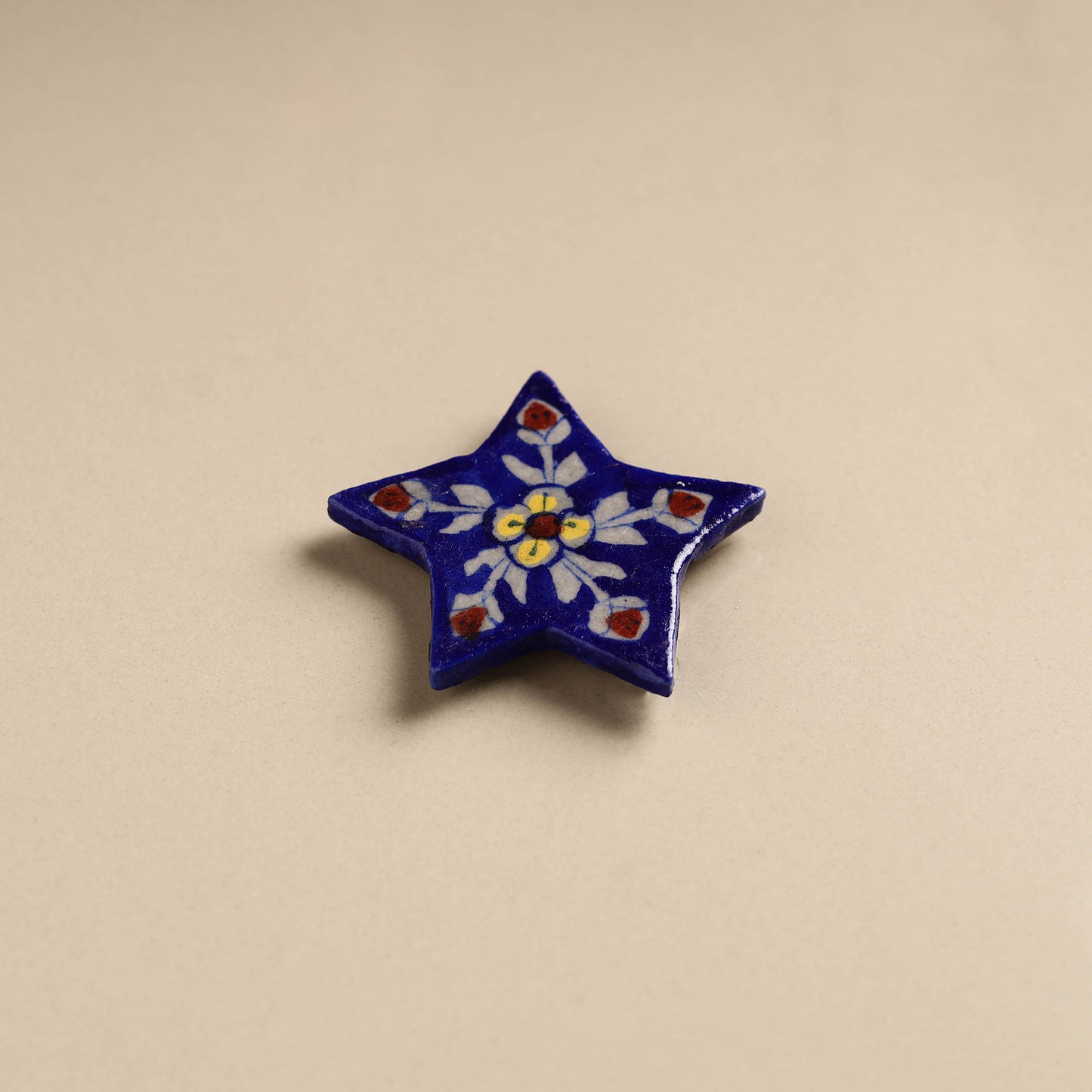 Blue Star - Original Blue Pottery Ceramic Fridge Magnet 22