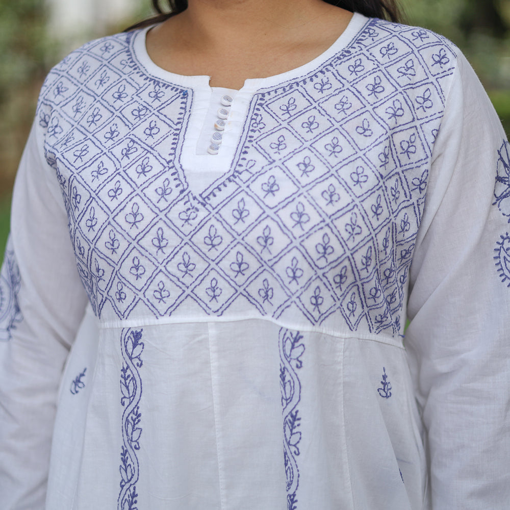 chikankari embroidered kurta