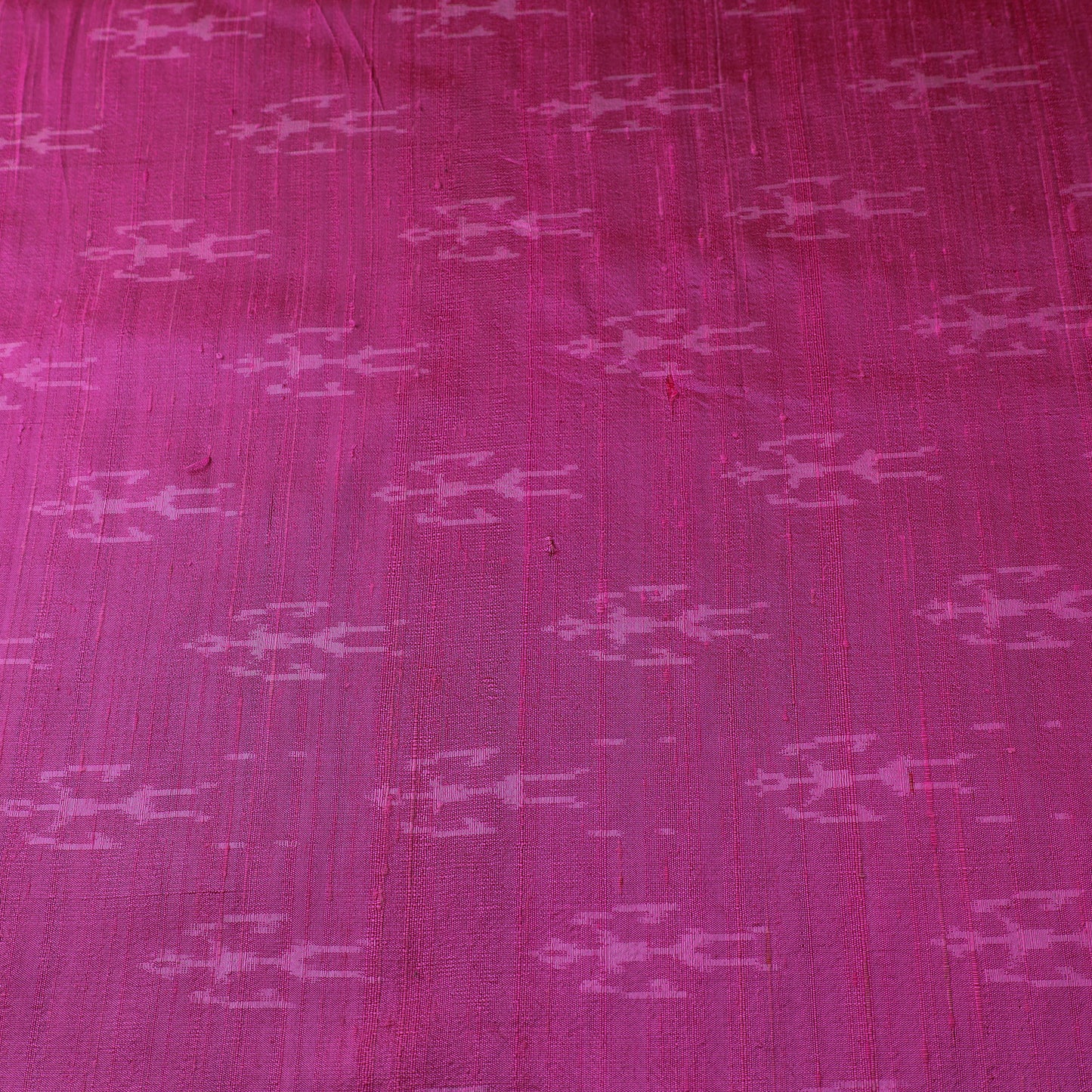 Pink - Pochampally Ikat Weave Handloom Pure Raw Silk Fabric 21