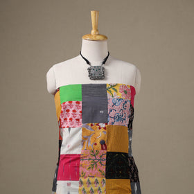 Multicolour Hand-Stitched Mosaic Cotton Kurta Material
