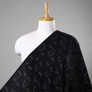 Black - Pochampally Ikat Weave Cotton Fabric 04