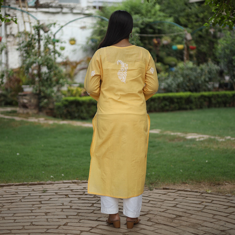 chikankari embroidered kurta