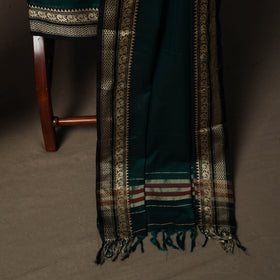 Dharwad Mercerised Cotton 3pc Unstitched Dress Material Suit Set with Woven Border 71