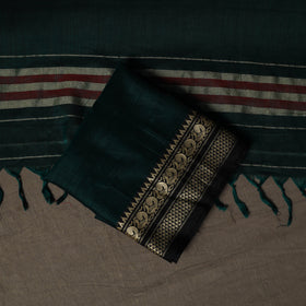 Dharwad Mercerised Cotton 3pc Unstitched Dress Material Suit Set with Woven Border 71