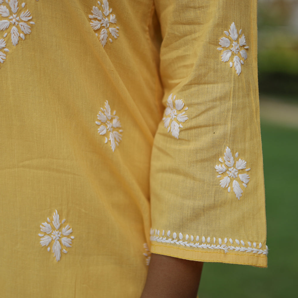 chikankari embroidered kurta