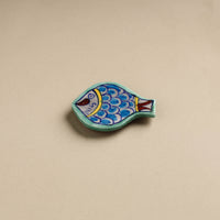 Fish - Original Blue Pottery Ceramic Fridge Magnet 27