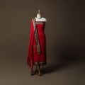 Dharwad Mercerised Cotton 3pc Unstitched Dress Material Suit Set with Woven Border 73