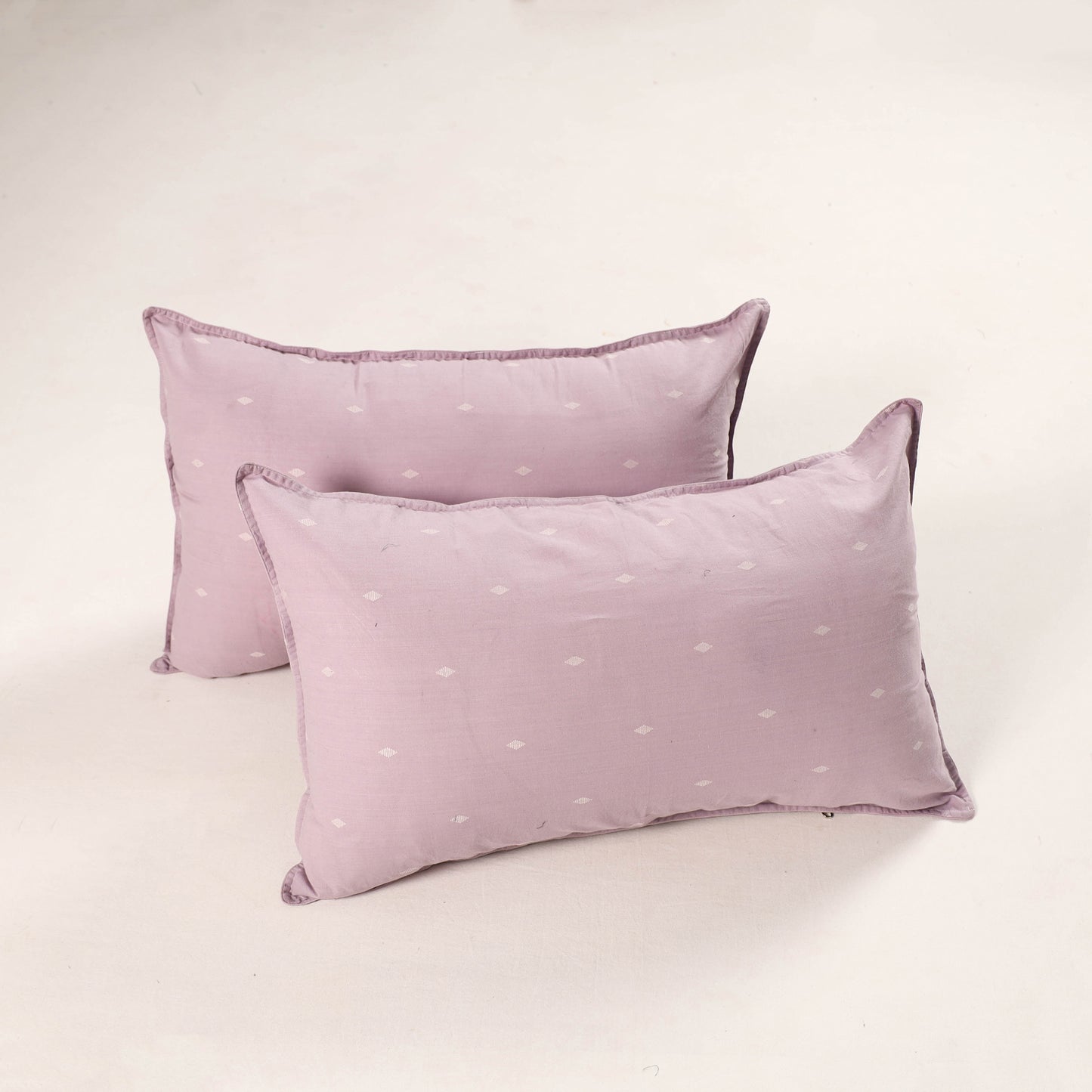 Purple - Set of 2 Jacquard Cotton Pillow Covers 20