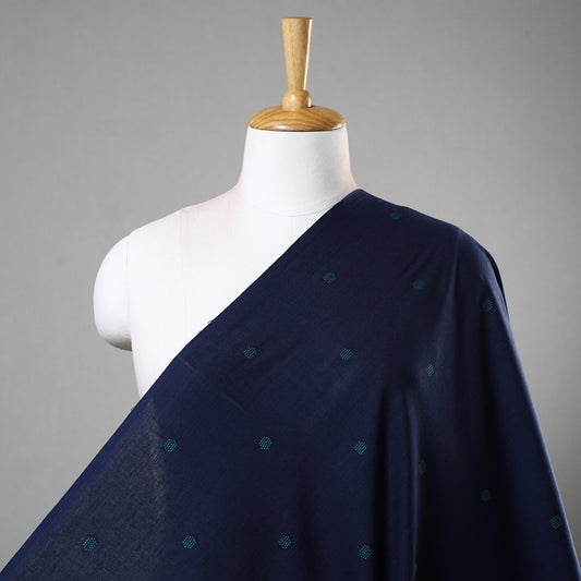 Blue - Jacquard Prewashed Cotton Fabric 02