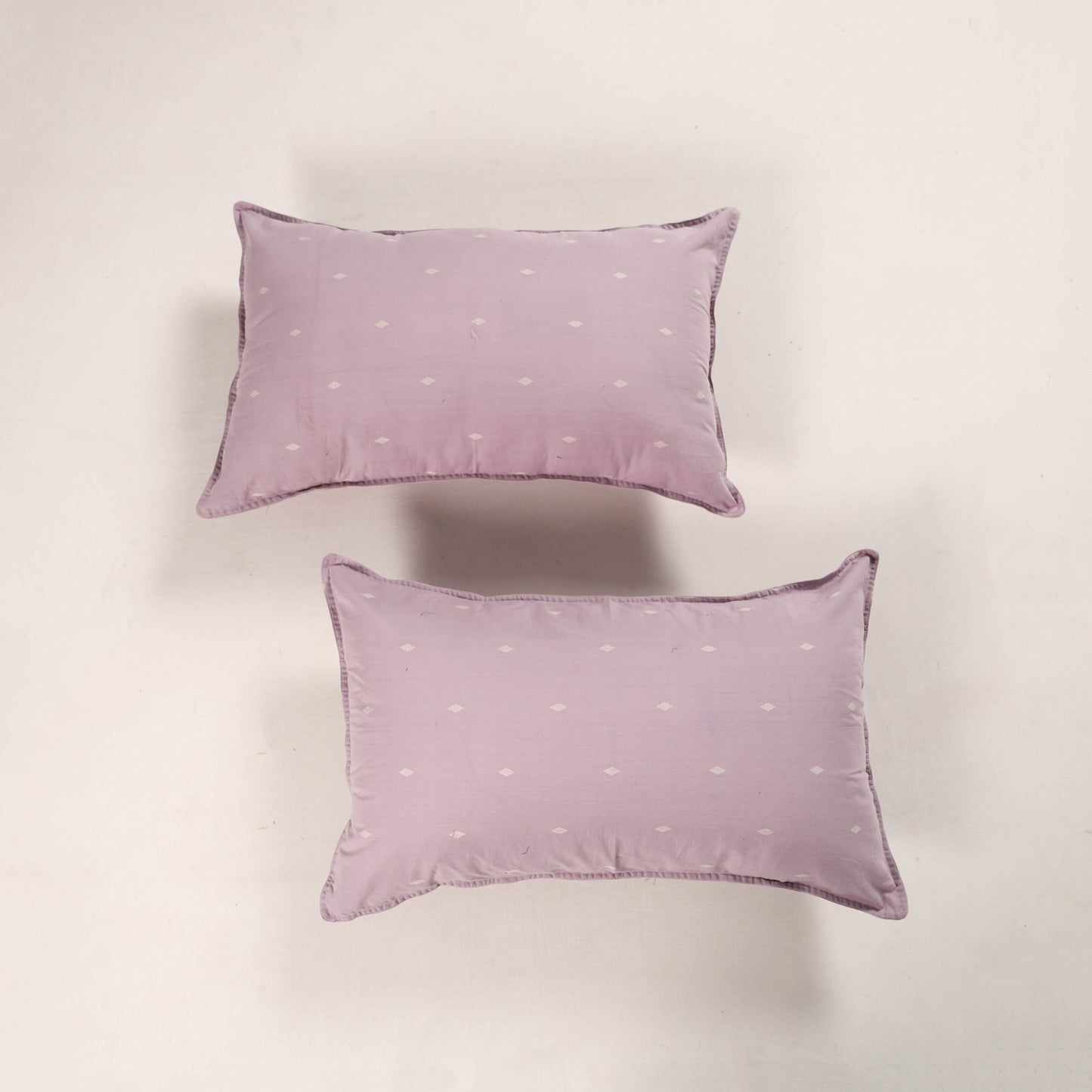 Purple - Set of 2 Jacquard Cotton Pillow Covers 20