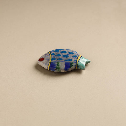 Fish - Original Blue Pottery Ceramic Fridge Magnet 30