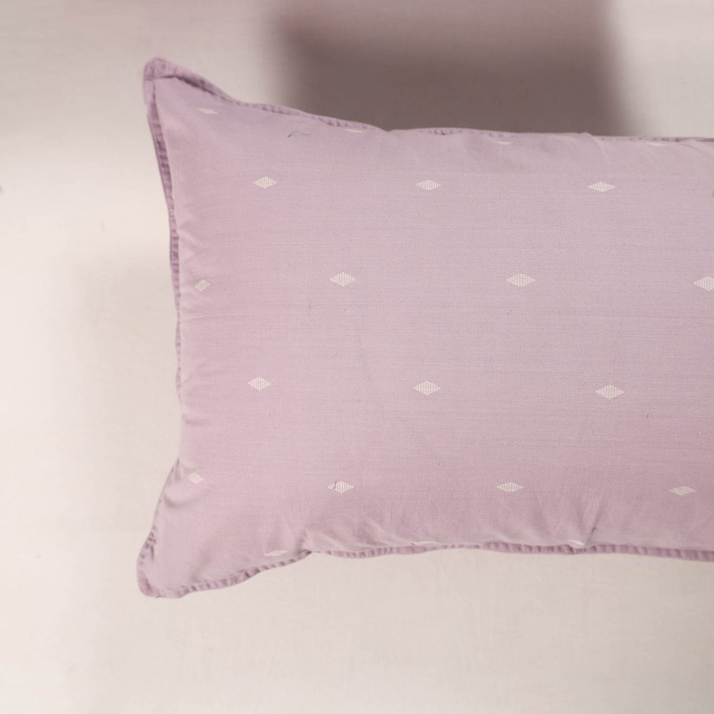 Purple - Set of 2 Jacquard Cotton Pillow Covers 20