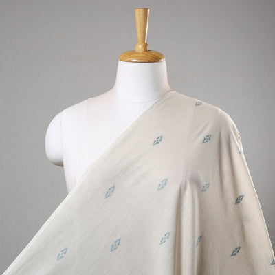 White - Jacquard Prewashed Cotton Fabric