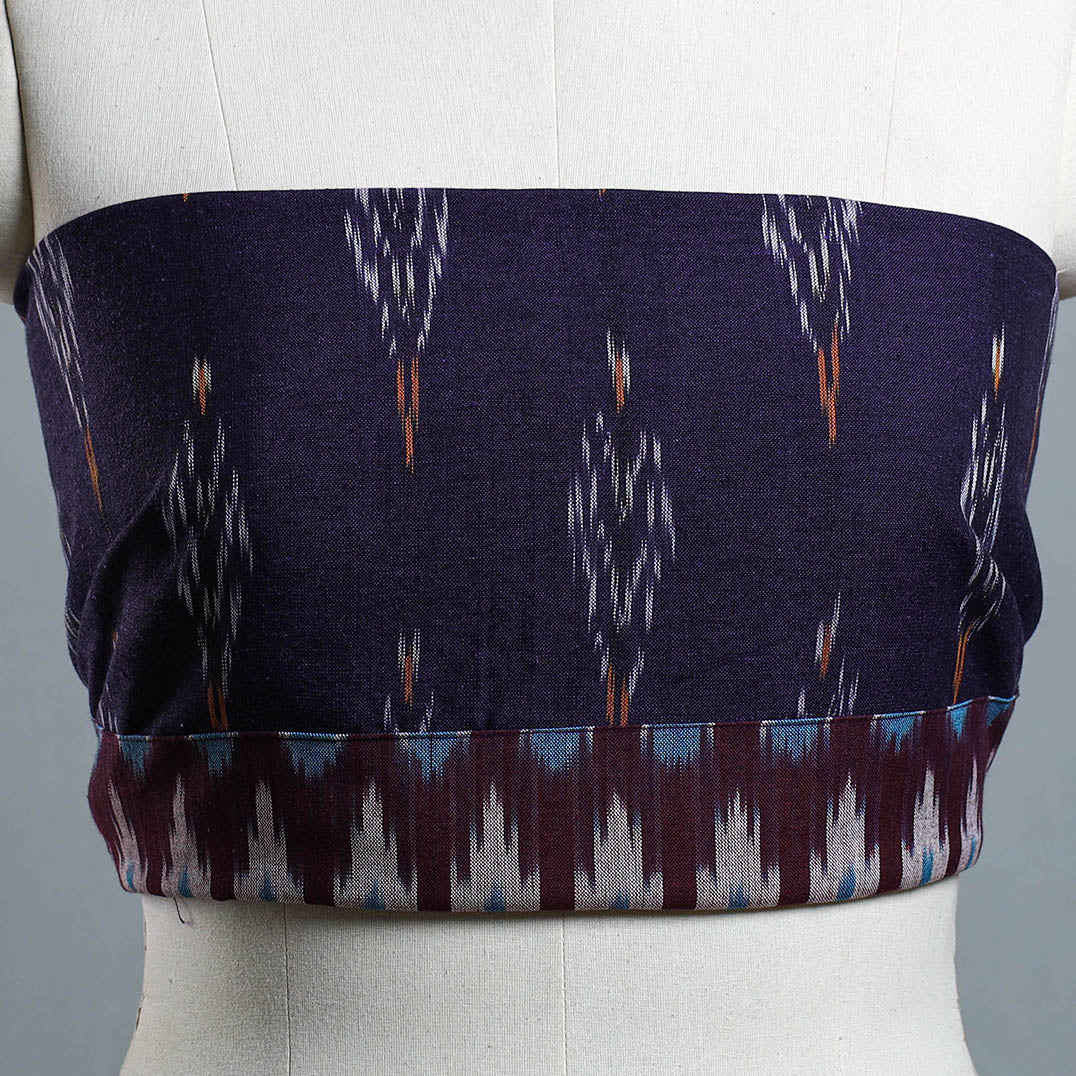 Purple - Ikat Cotton Blouse Piece 06