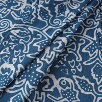 Blue - Pure Cotton Kutch Batik Print Fabric 17