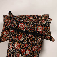 Black - Set of 2 Bagru Block Print Cotton Pillow Covers 21