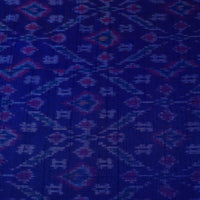 Blue - Pochampally Ikat Weave Handloom Pure Raw Silk Fabric 26