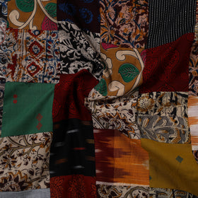 Multicolour Hand-Stitched Mosaic Cotton Kurta Material