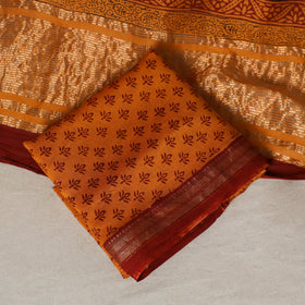 Red - 3pc maheshwari silk unstitched bagh dress material 05