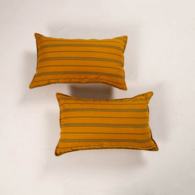 Yellow - set of 2 jacquard cotton pillow covers 24
