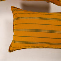 Orange - Set of 2 Jacquard Cotton Pillow Covers 24