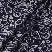 Blue - Pure Cotton Kutch Batik Print Fabric 24