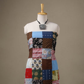 Multicolor - hand-stitched mosaic cotton unstitched kurta