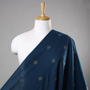 Blue - Jacquard Prewashed Cotton Fabric 04