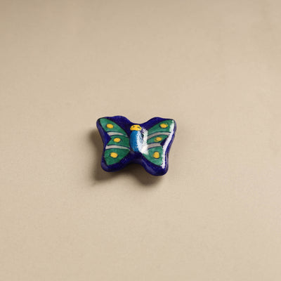 Butterfly - Original Blue Pottery Ceramic Fridge Magnet 39