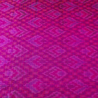 Pink - Pochampally Ikat Weave Handloom Pure Raw Silk Fabric 30