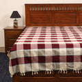 Red - single handloom cotton bed sheet (90 x 60 in) 65